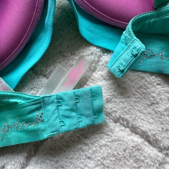VS PINK | Wear Everywhere Wireless Push Up Smooth Shine Strap Bra | Size 36D - Picture 10 of 14